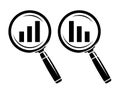 Increase-decrease magnifiers icons Royalty Free Stock Photo