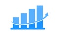 Increase diagram illustration vector design