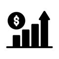 Increase dollar chart setting bfood cream pack vector thin line icon Royalty Free Stock Photo