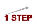 Increase first step on white Royalty Free Stock Photo