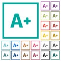 Increase font size flat color icons with quadrant frames