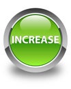 Increase glossy green round button Royalty Free Stock Photo