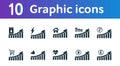 Increase graphic icons set. UI and UX. Premium quality symbol collection. Increase graphic icon set simple elements for using in a Royalty Free Stock Photo