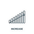 Increase icon. Line simple Success icon for templates, web design and infographics Royalty Free Stock Photo