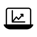 Increase vector glyph flat icon Royalty Free Stock Photo