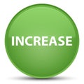 Increase special soft green round button Royalty Free Stock Photo