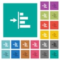Increase left indentation of content square flat multi colored icons