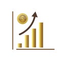 Increase money growth icon