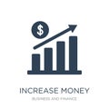 increase money icon in trendy design style. increase money icon isolated on white background. increase money vector icon simple Royalty Free Stock Photo