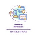 Increase motivation concept icon
