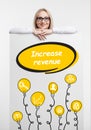 Increase revenue concept. Business, Technology, Internet and network concept Royalty Free Stock Photo
