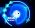 Increase Revenue concept plan graphic Royalty Free Stock Photo