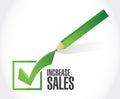 increase sales check mark sign concept