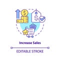 Increase sales concept icon