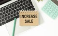 Increase sales text concept write Royalty Free Stock Photo