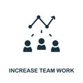 Increase Team Work flat icon. Colored element sign from networking collection. Flat Increase Team Work icon sign for web