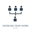 increase team work icon in trendy design style. increase team work icon isolated on white background. increase team work vector