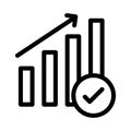 Increase vector glyph flat icon Royalty Free Stock Photo