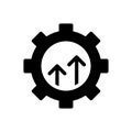 Increase vector glyph flat icon Royalty Free Stock Photo