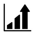 Increase vector thin line icon Royalty Free Stock Photo