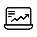 Increase vector thin line icon Royalty Free Stock Photo
