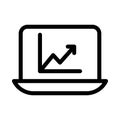 Increase vector thin line icon Royalty Free Stock Photo