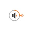 Increase volume speaker icon suitable for media player, mobile application, website template or element, vector illustration