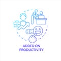 Increase workers productivity blue gradient concept icon