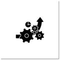 Increased efficiency glyph icon Royalty Free Stock Photo