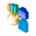 Increased efficiency isometric icon vector illustration