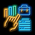 increased efficiency neon glow icon illustration