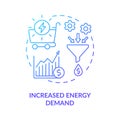 Increased energy demand concept icon