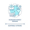 Increased energy demand concept icon