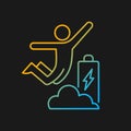 Increased energy gradient vector icon for dark theme