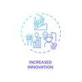 Increased innovation concept icon