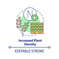 Increased plant density concept icon