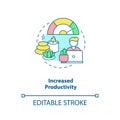 Increased productivity concept icon