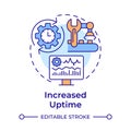 Increased uptime multi color concept icon Royalty Free Stock Photo