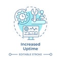 Increased uptime soft blue concept icon Royalty Free Stock Photo