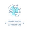 Increased urination concept icon