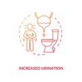 Increased urination concept icon