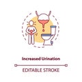 Increased urination concept icon