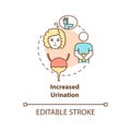 Increased urination concept icon