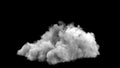 An increasing cloud of Smoke after a strong explosion and shock wave. 3D Rendering