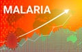 daily increasing malaria case background with graphs, numbers and world map Royalty Free Stock Photo