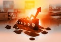 Increasing oil price Royalty Free Stock Photo