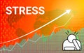 daily increasing stress case background with graphs, numbers and world map Royalty Free Stock Photo