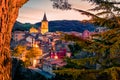 Incredibl cityscape of Novara di Sicilia town. Superb summer sunrise in Sicily, Italy, Europe. Beautiful world of Mediterranean co Royalty Free Stock Photo