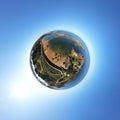little tiny planet at the beach of the Renote peninsula in TrÃ©gastel, Pink Granite Coast, Brittany, France Royalty Free Stock Photo