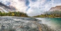 Incredible autumn view of Oeschinensee Lake